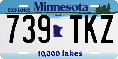 MN license plate 739TKZ