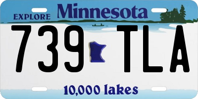 MN license plate 739TLA