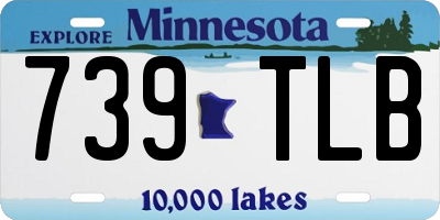 MN license plate 739TLB