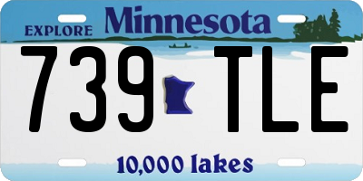 MN license plate 739TLE