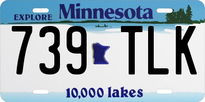 MN license plate 739TLK