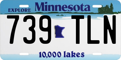 MN license plate 739TLN