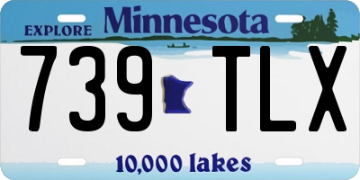 MN license plate 739TLX