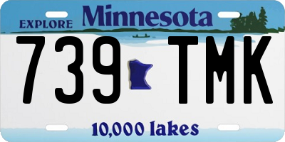 MN license plate 739TMK