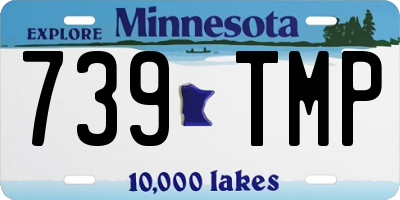 MN license plate 739TMP