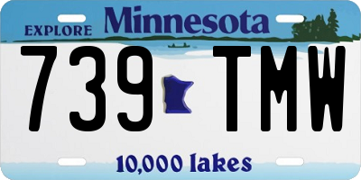 MN license plate 739TMW