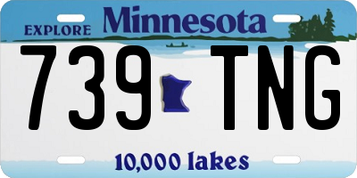 MN license plate 739TNG
