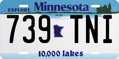 MN license plate 739TNI