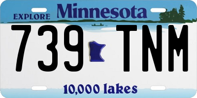 MN license plate 739TNM