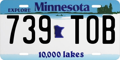 MN license plate 739TOB
