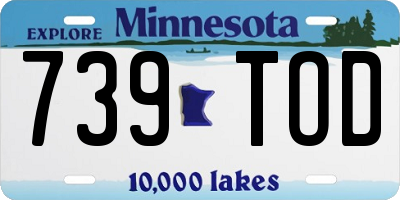 MN license plate 739TOD