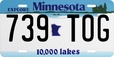MN license plate 739TOG