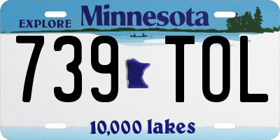 MN license plate 739TOL