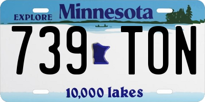 MN license plate 739TON