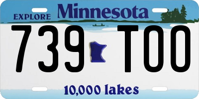 MN license plate 739TOO