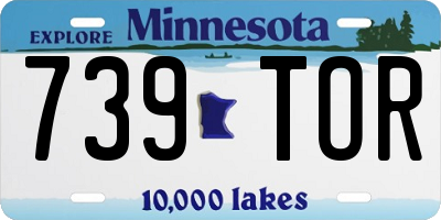 MN license plate 739TOR