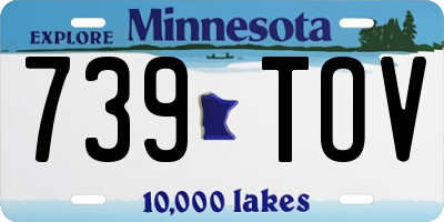MN license plate 739TOV