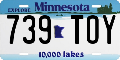 MN license plate 739TOY