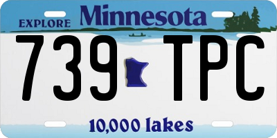 MN license plate 739TPC