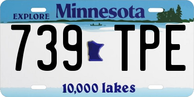 MN license plate 739TPE
