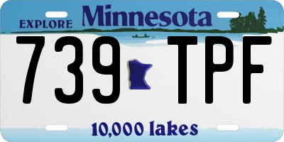 MN license plate 739TPF
