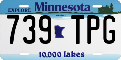 MN license plate 739TPG