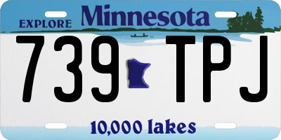 MN license plate 739TPJ