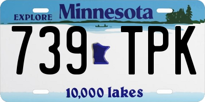 MN license plate 739TPK