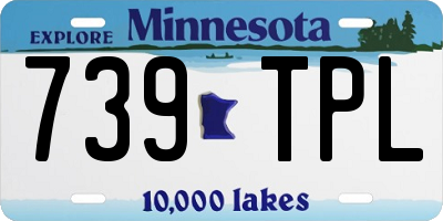 MN license plate 739TPL