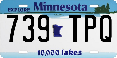 MN license plate 739TPQ