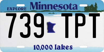 MN license plate 739TPT