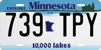 MN license plate 739TPY