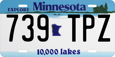 MN license plate 739TPZ