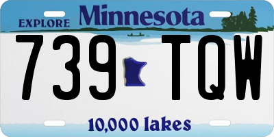 MN license plate 739TQW