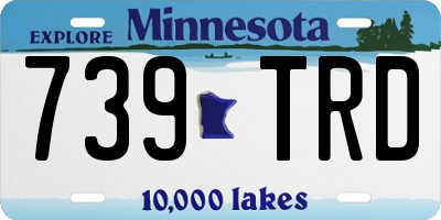 MN license plate 739TRD