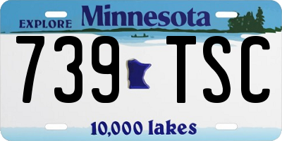 MN license plate 739TSC