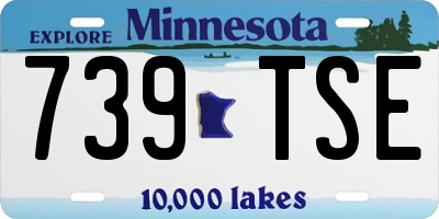 MN license plate 739TSE