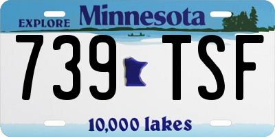 MN license plate 739TSF