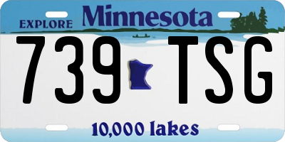 MN license plate 739TSG