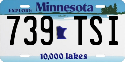 MN license plate 739TSI