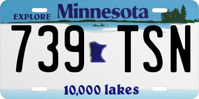 MN license plate 739TSN