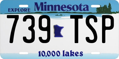MN license plate 739TSP