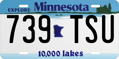MN license plate 739TSU