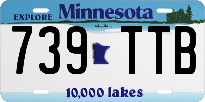 MN license plate 739TTB