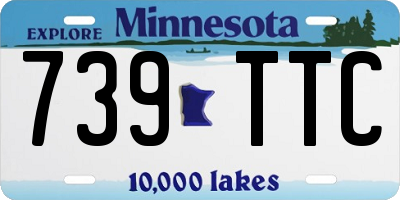 MN license plate 739TTC
