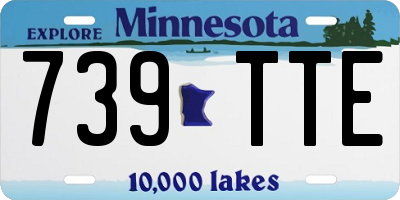 MN license plate 739TTE