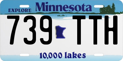 MN license plate 739TTH