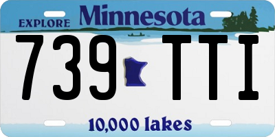 MN license plate 739TTI