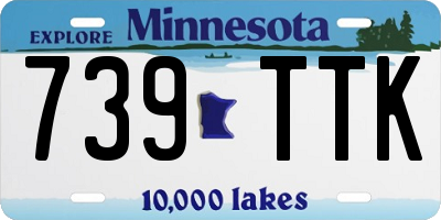 MN license plate 739TTK