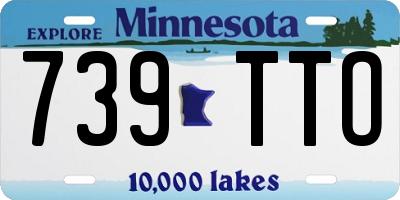 MN license plate 739TTO